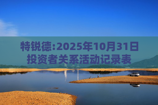 特锐德:2025年10月31日投资者关系活动记录表