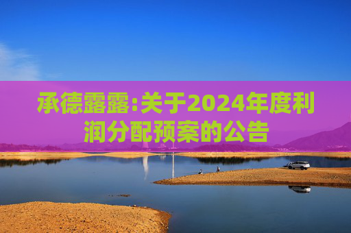 承德露露:关于2024年度利润分配预案的公告  第1张