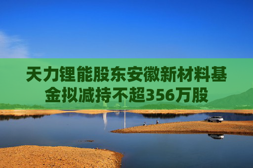 天力锂能股东安徽新材料基金拟减持不超356万股
