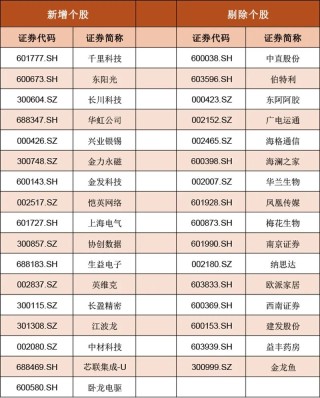 MSCI中国A股指数新纳入17只A股标的(名单)