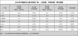 17.4%增速领跑！小米拿下2025中国蓝牙耳机市场第一