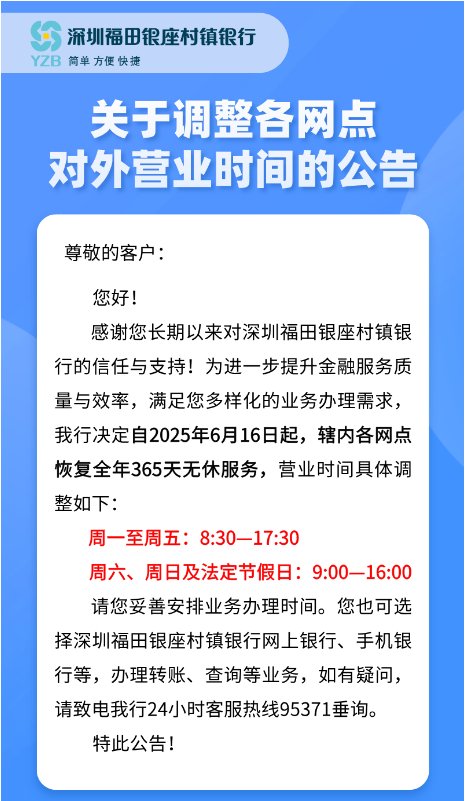 服务“卷”出新高度 有村镇银行开启365“全年无休”模式 第1张 服务“卷”出新高度 有村镇银行开启365“全年无休”模式 第1张