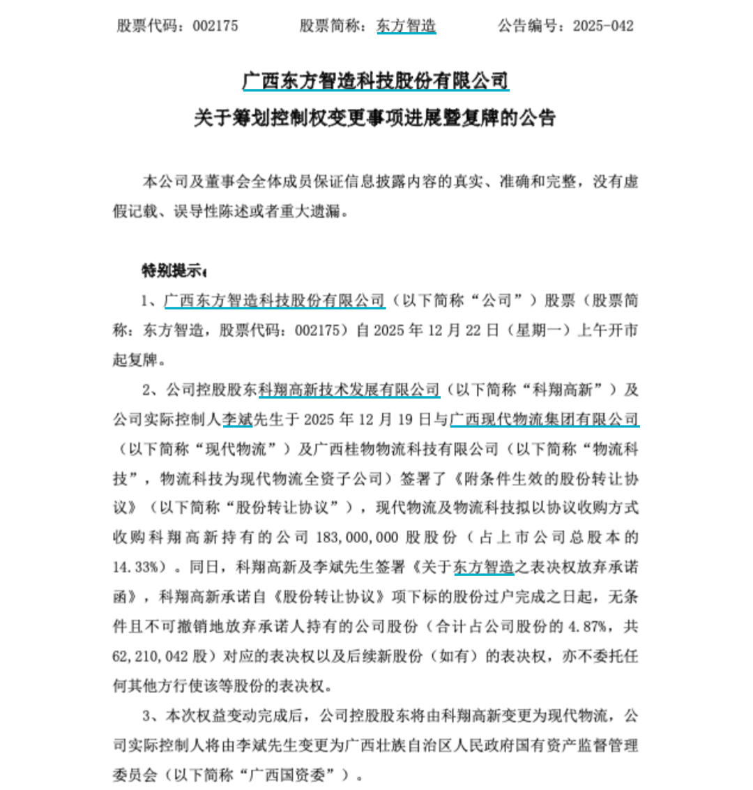 002175、600730,国资入局,下周一复牌! 第1张 002175、600730,国资入局,下周一复牌! 第1张