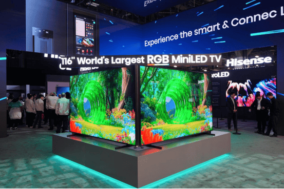 首秀即焦点！海信全新一代RGB-Mini LED电视116UX引爆CES 2026  第2张