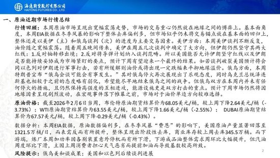 原油周报:地缘风波再起,油价宽幅震荡 第4张 原油周报:地缘风波再起,油价宽幅震荡 第4张