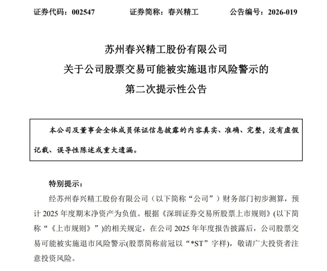 一股将退市,今年累跌超70%,4股发布退市风险警示 第2张 一股将退市,今年累跌超70%,4股发布退市风险警示 第2张