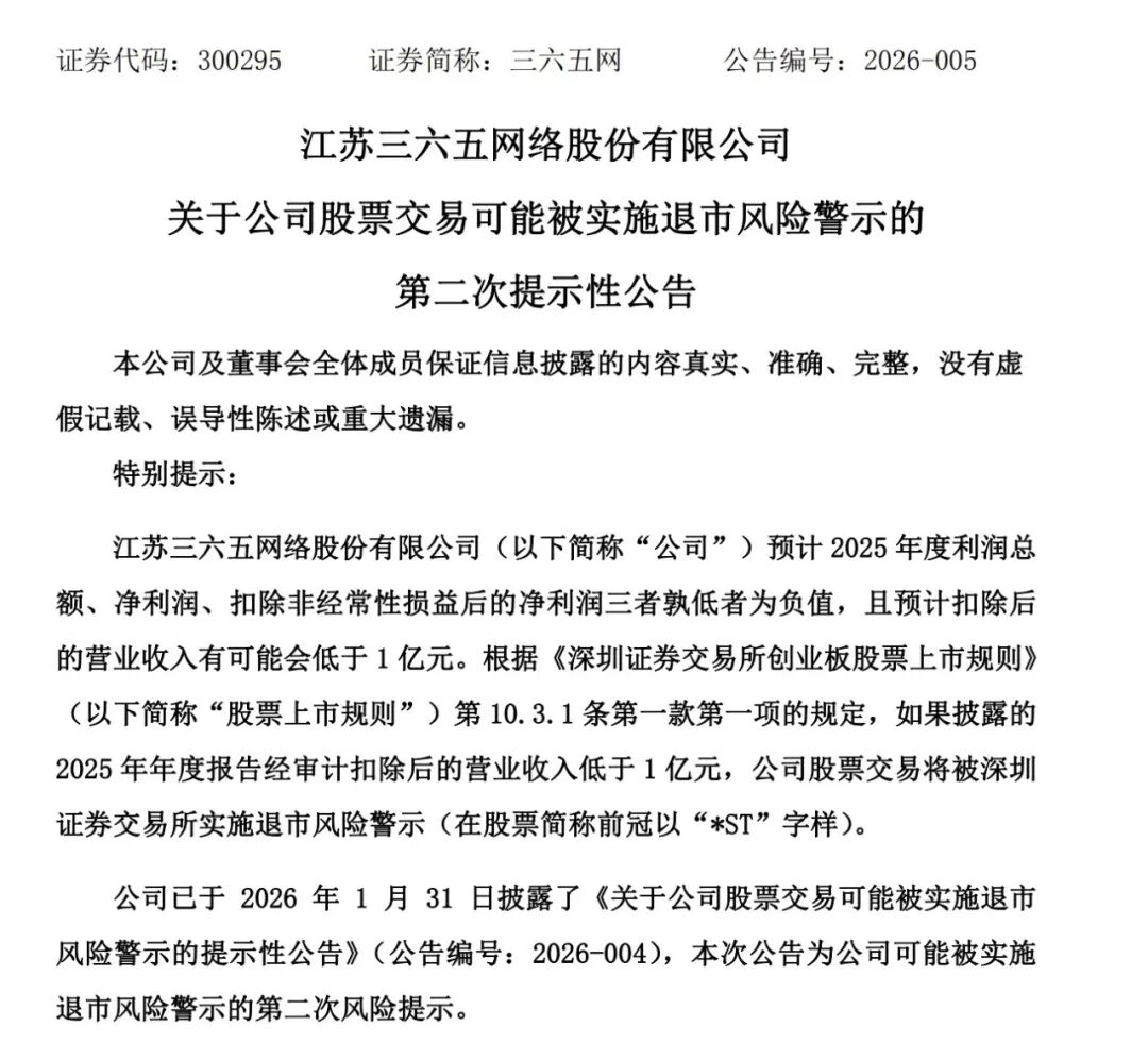 一股将退市,今年累跌超70%,4股发布退市风险警示 第5张 一股将退市,今年累跌超70%,4股发布退市风险警示 第5张